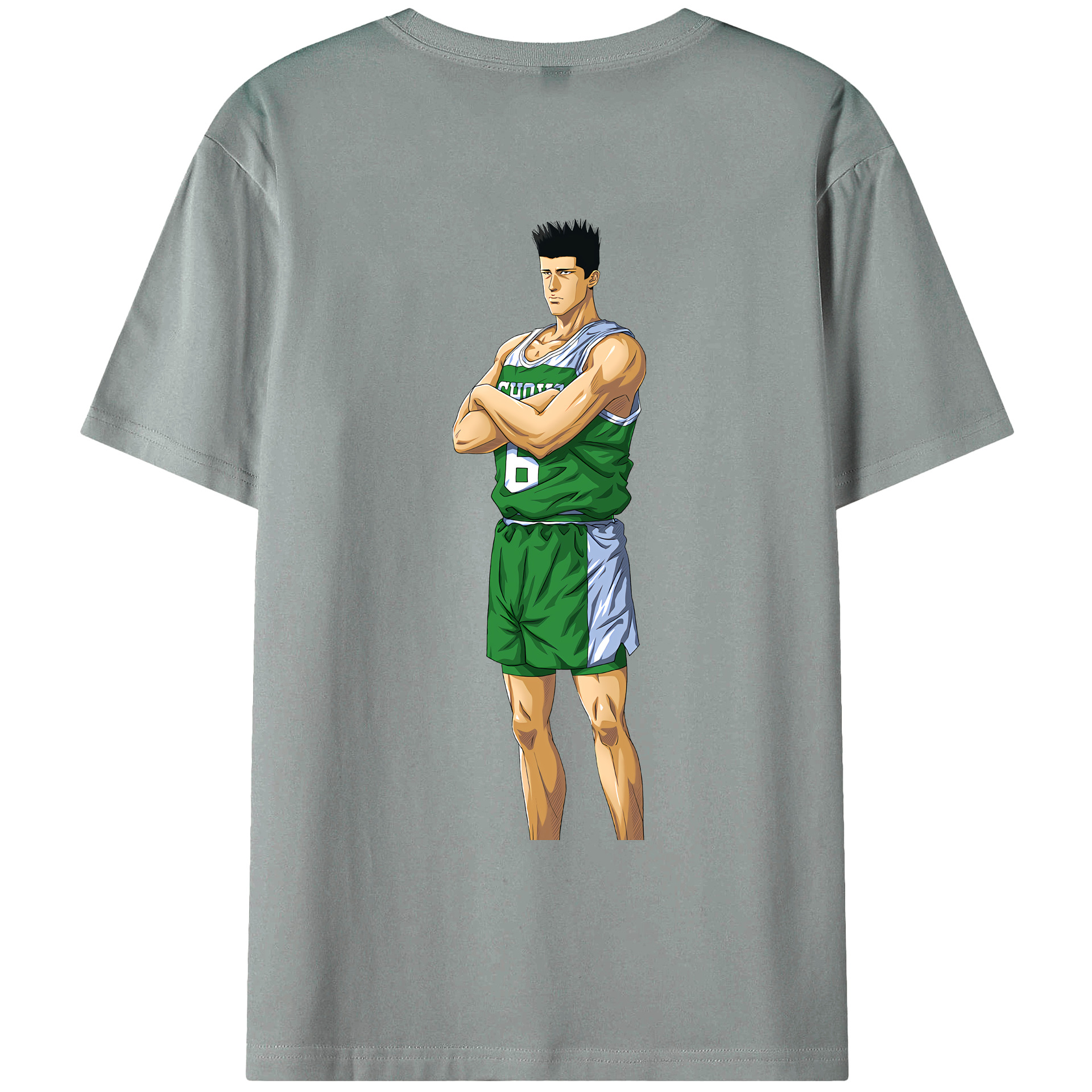 （画像用） SLAM DUNK／スラムダンク 綿100％ メンズ半袖Tシャツ（バックプリント） 通気性
